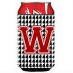 Carolines Treasures CJ1021-WCC Monogram - Houndstooth Can or Bottle Beverage Insulator Hugger Initial W Can Hugger