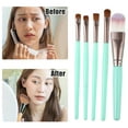 thumbnail image 6 of 1 Set Travel Makeup Brush Set Eyeshadow Brush Contour Concealer Blusher Brush Faux Fiber Green, 6 of 6