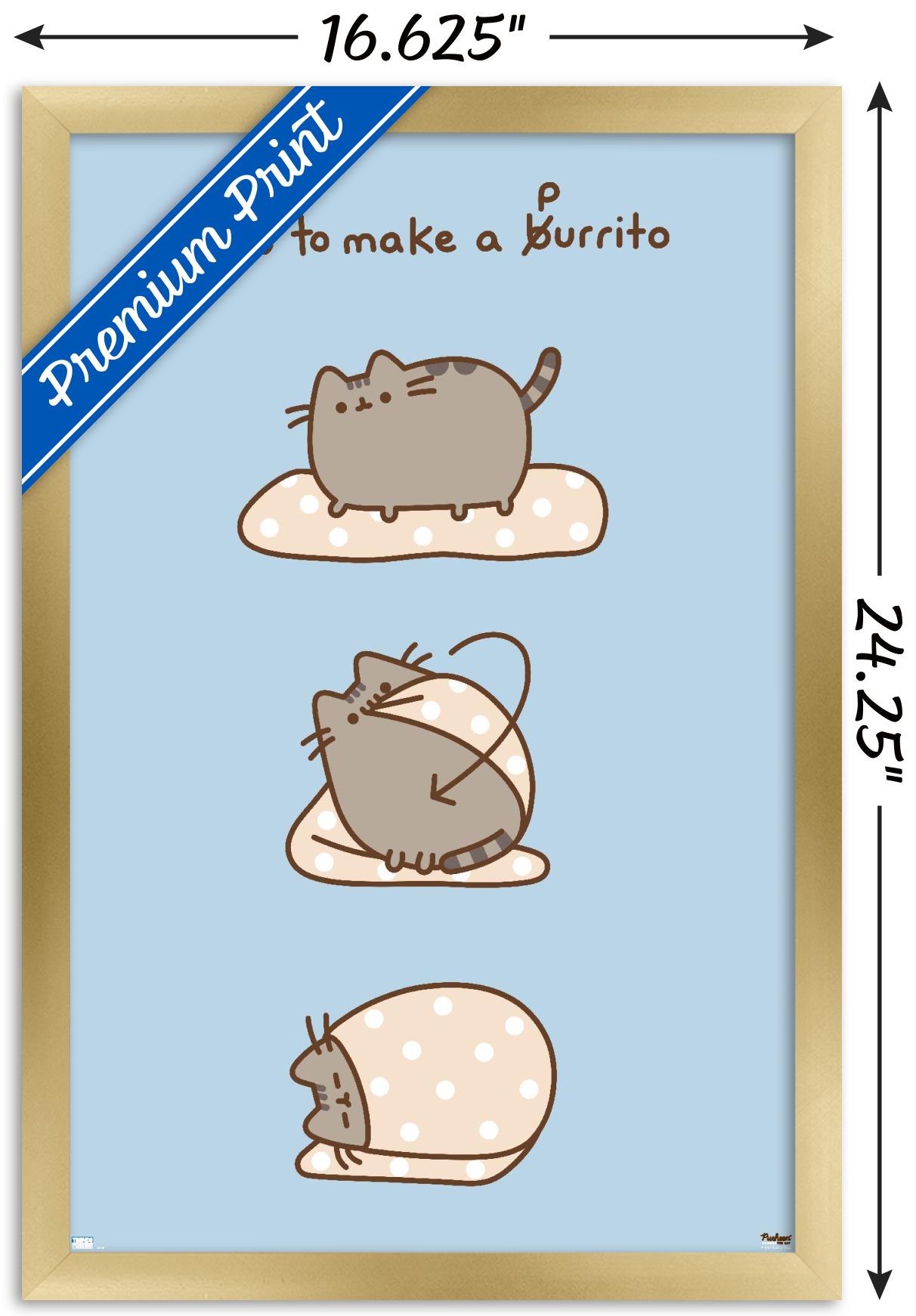 Pusheen - Purrito Wall Poster, 14.725" x 22.375" Framed