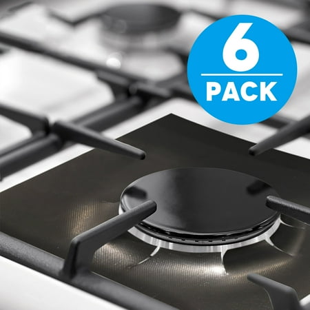 Bertazzoni Range Accessories (TSV Gas Range Protectors,Non-Stick Stove Burner Covers - Stovetop Burner Protectors Liners Stove Top Cover Newest (6 Pack 10.6”x10.6”)Easy to Clean,Reusable Dishwasher Safe For)