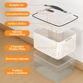 thumbnail image 4 of Fenbeli Fruit Vegetable Storage Containers for Fridge, 6 Pack Produce Saver with Lids and Removable Colander, BPA-Free Airtight Fresh Keeper with Adjustable Vent & Divider, Refrigerator Organizer Set, 4 of 11