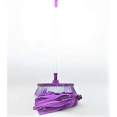 Smart Home 2 in 1 Mop and Brush Set - Purple (Best Mop Server 2019)