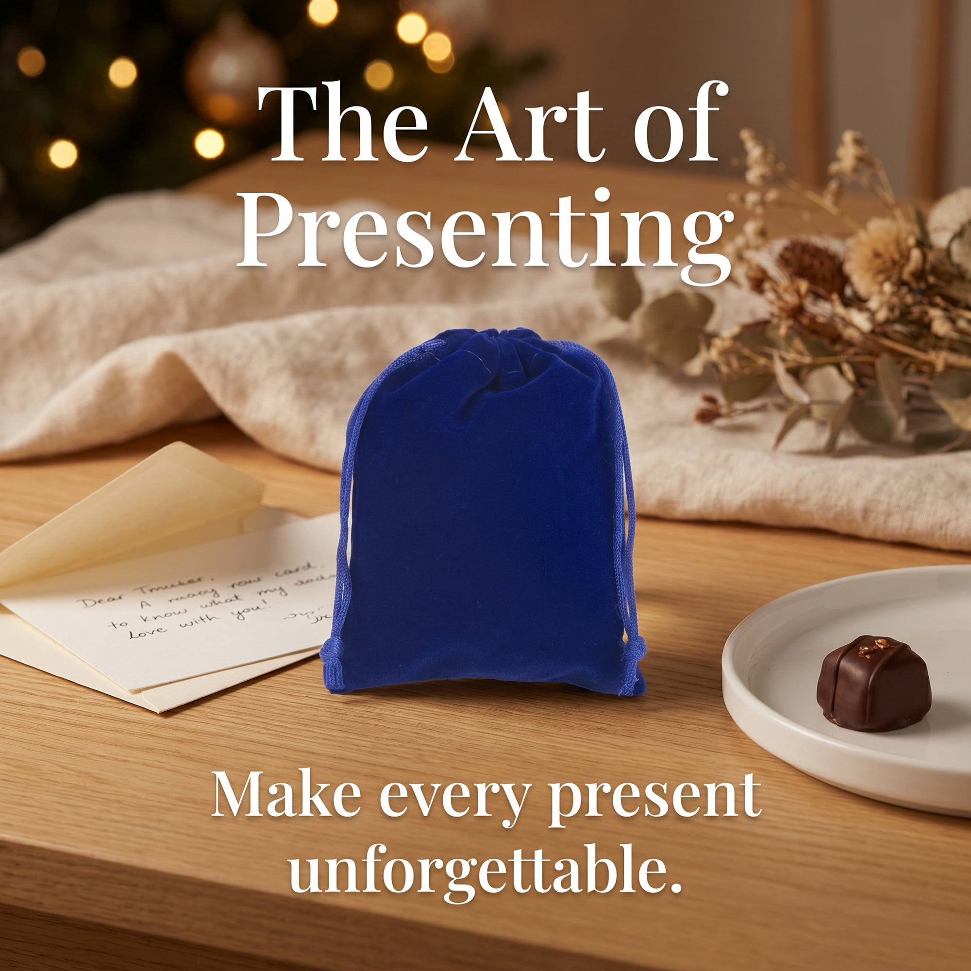 Unique Bargains Mini Gift Bags with Drawstring and Handles for Gifts Dark Blue 3.5" x 4.7"