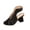 Black Sandals for Women, variant on Snake Print Heel Slingback Peep Toe Sandal Women Dressy Evening Footwear Black 38