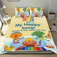thumbnail image 1 of Fideos y Amigos Conjunto de sábanas temático, trío de piezas, cómodo y amigable con la piel, diseño único, regalo de decoración para el hogar para familiares, amigos y fans,135cm *200cm, 1 of 6