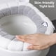 thumbnail image 3 of Funda de inodoro suave, más gruesa y cálida con tela de fibra lavable, reutilizable y de fácil instalación para una limpieza fácil, cómoda mejora del baño para uso doméstico, 1 unidad, 3 of 7