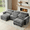 113" U Shape-Gray, variant on Aisword 113" Modular Sectional Sofa,U Shaped Modern Cloud Couch with Ottoman,3-Seat Chenille Deep Seat Sofa,USB Port,Grey