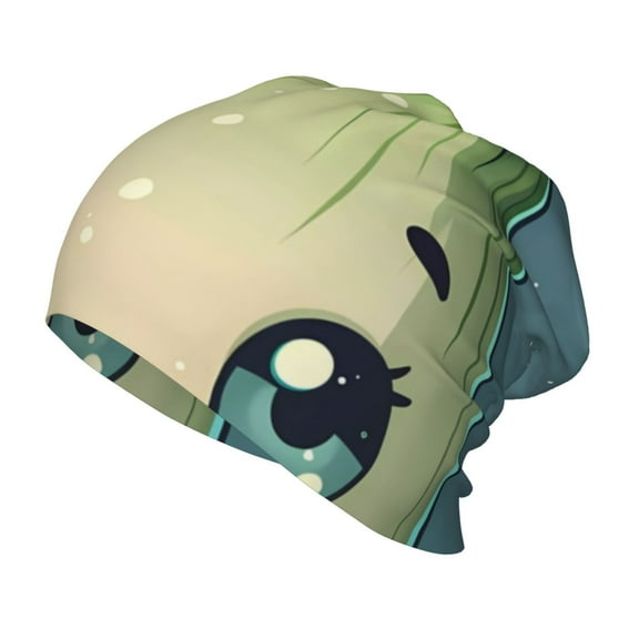 Honeii Adorable Kawaii Fennel Character Print Kids Knit Beanie Watch Hat ,Knit Cap for Boys and Girls