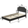LIKIMIO Twin Bed Frames with Adjustable Headboard, Upholstered Platform