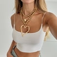 thumbnail image 2 of NICKSUN Exaggerated Heart Pendant Pearl Necklace,Charming Plated Gold Chunky Love Ball Statement Choker,Sweet Heart Beaded Collar Necklace for Women, 2 of 9