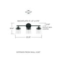 thumbnail image 3 of Capital Lighting 147031BN-534 Madison 3 Light 23" Wide Bathroom Vanity Light - Nickel, 3 of 7