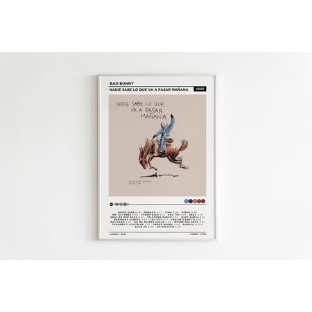 POSTER Bad Bunny - Nadie Sabe Lo Que Va A Pasar Manana Album Poster / Album Cover Poster / Music Gift / Music Wall Decor / Album Art-UNFRAMED