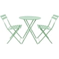 thumbnail image 1 of Juego de Jardín con Mesa y 2 Sillas de Acero para Exterior Conjunto para Terraza Balcon Patio o Jardin Acabado con Pintura Electrostatica Resistente a la Intemperie Diseño Moderno para Hogar (Verde), 1 of 7