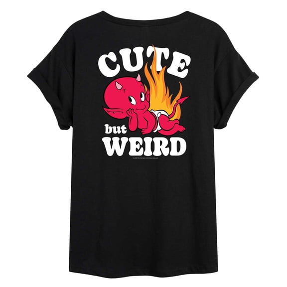 Hot Stuff - Hot Stuff Cute But Weird - Women's Oversized Graphic T-Shirt