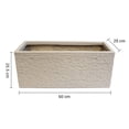 thumbnail image 2 of Jardinera Rectangular AGBOX Efecto Ladrillo Beige Resistente y Estilizada, 2 of 4