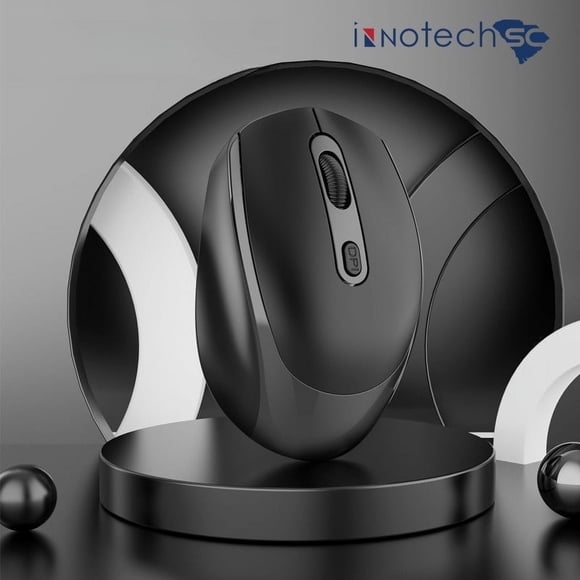 Innotech Sc Ratón Inalámbrico, Ratón Silencioso de 2,4 G con Receptor USB - Computer Mice Laptop para PC, Tableta, Laptop con Sistema de Ventanas - Negro