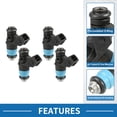 thumbnail image 2 of Inyector de combustible Unique Bargains No.8200139674 boquilla de inyección de combustible para Renault Clio Megane Scenic Modus 1.4L negro 4 piezas, 2 of 6