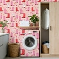 thumbnail image 4 of Western Peel and Stick Wallpaper Pink Red Cowboy Boots Floral Accents Soft Pink Wall Mural 17.7in x 9.8ft Self Adhesive Removable Wall Paper Renter Friendly Wallpaper for Nursery Bedroom Cabinets, 4 of 8
