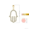 thumbnail image 3 of ANGARA Natural Diamond Hamsa Hand Pendant in 14K Yellow Gold for Women (Size-1.5mm | Color-K | Clarity-I3) | April Birthstone, Birthday, Anniversary, Jewelry Gift for Women | Natural Diamond Necklace, 3 of 8