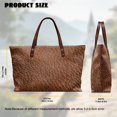thumbnail image 6 of CHAQLIN Top Handle Tote Bag with with Zipper Lightweight, Faux Leather Texture Inner Zipper Pocket Tote Top Handle Bag for Travel Daily Use, 6 of 6