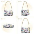 thumbnail image 7 of FORMRS Womens Shoulder Bag with Chain Strap Clutch Purse Cute Tote Handbag, Purple Doodle Pattern, 7 of 7