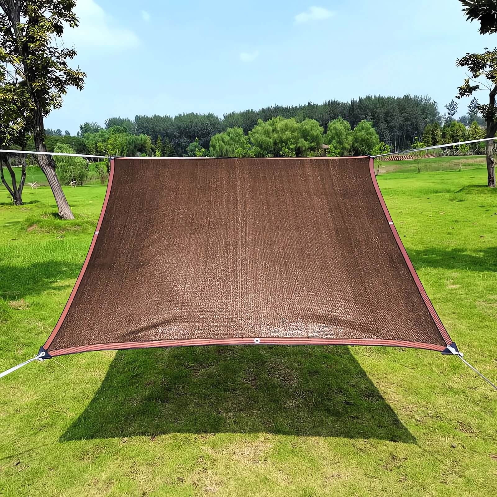 NIUBWJL Shade Cloth for Garden,80% Mesh Tarp with Grommets Shade Cloth for Greenhouse,Patio,Vegetables,Plants Cover and Chicken Coops,Coffee Shade Net for Outdoor Garden