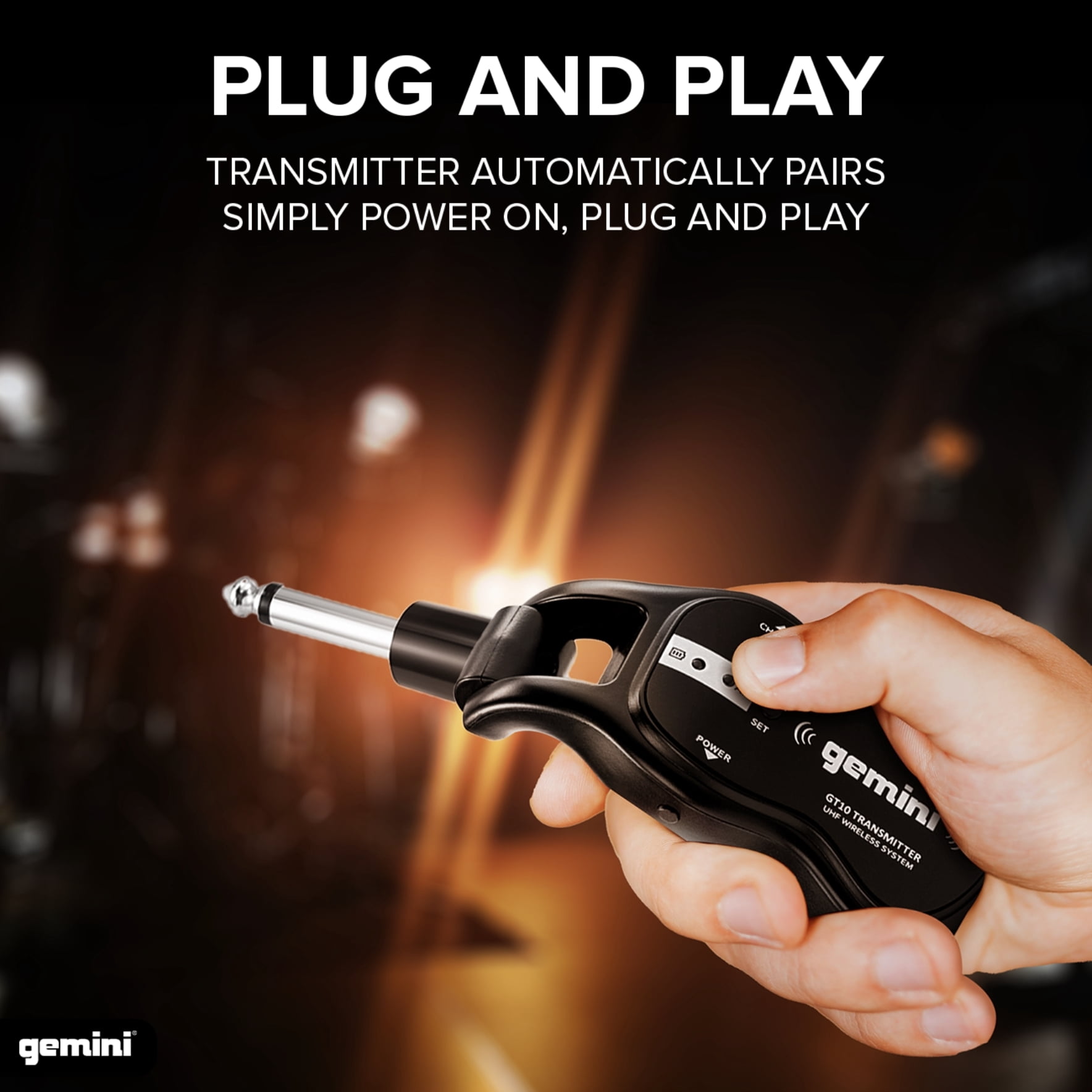 Gemini GMU G100 UHF Wireless Guitar System