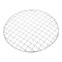 KONTONTY Round Stainless Steel Grill Grate Baking Rack Portable Campfire Net for BBQ Cooking on Charcoal Electric Grills Oven Grilled Food
