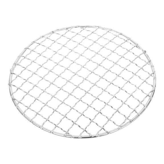 KONTONTY Round Stainless Steel Grill Grate Baking Rack Portable Campfire Net for BBQ Cooking on Charcoal Electric Grills Oven Grilled Food