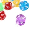 10pcs/Set Games Multi Sides Dice D10 Gaming Dices Game Playing 5 Color
