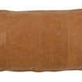 thumbnail image 3 of Rectangular Leatherette Throw Pillow with Stitched Details, Large, Brown, 3 of 5