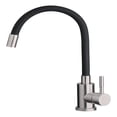 thumbnail image 1 of Monomando Para Fregadero Alfa  Flexible Negra Acero Inoxidable, 1 of 4