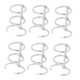 thumbnail image 5 of HEANUJJ 6Ud Anillos Para De Tres Agujeros De Hierro Resistente Y Color Plata, 5 of 8
