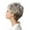 Grey, variant on Wig Fashion Straight Full Short Women's Wig for