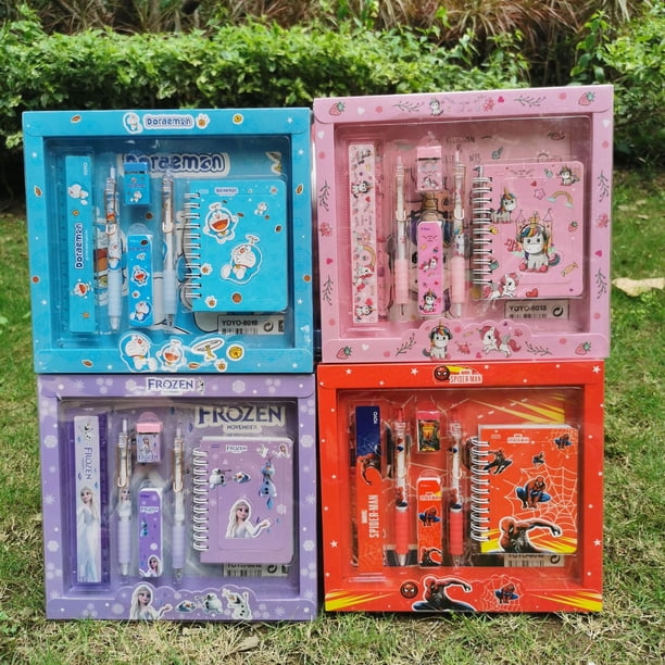 8018 libro de bobina 61 papelería traje caja de regalo material escolar para estudiantes de primaria combinación bolígrafo de gel + lápiz
