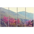thumbnail image 2 of Pink Blossoming Flowers in Mountains - Floral Canvas Art Print, 2 of 3