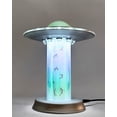 thumbnail image 2 of UFO Model Human Abduction Touch Table Lamp LED Alien Encounter Decoration Area 51 Spacecraft Space Lover Holographic Décor Color Changing Futuristic Night Light Living Room Bedroom Shop (Galaxy III), 2 of 6