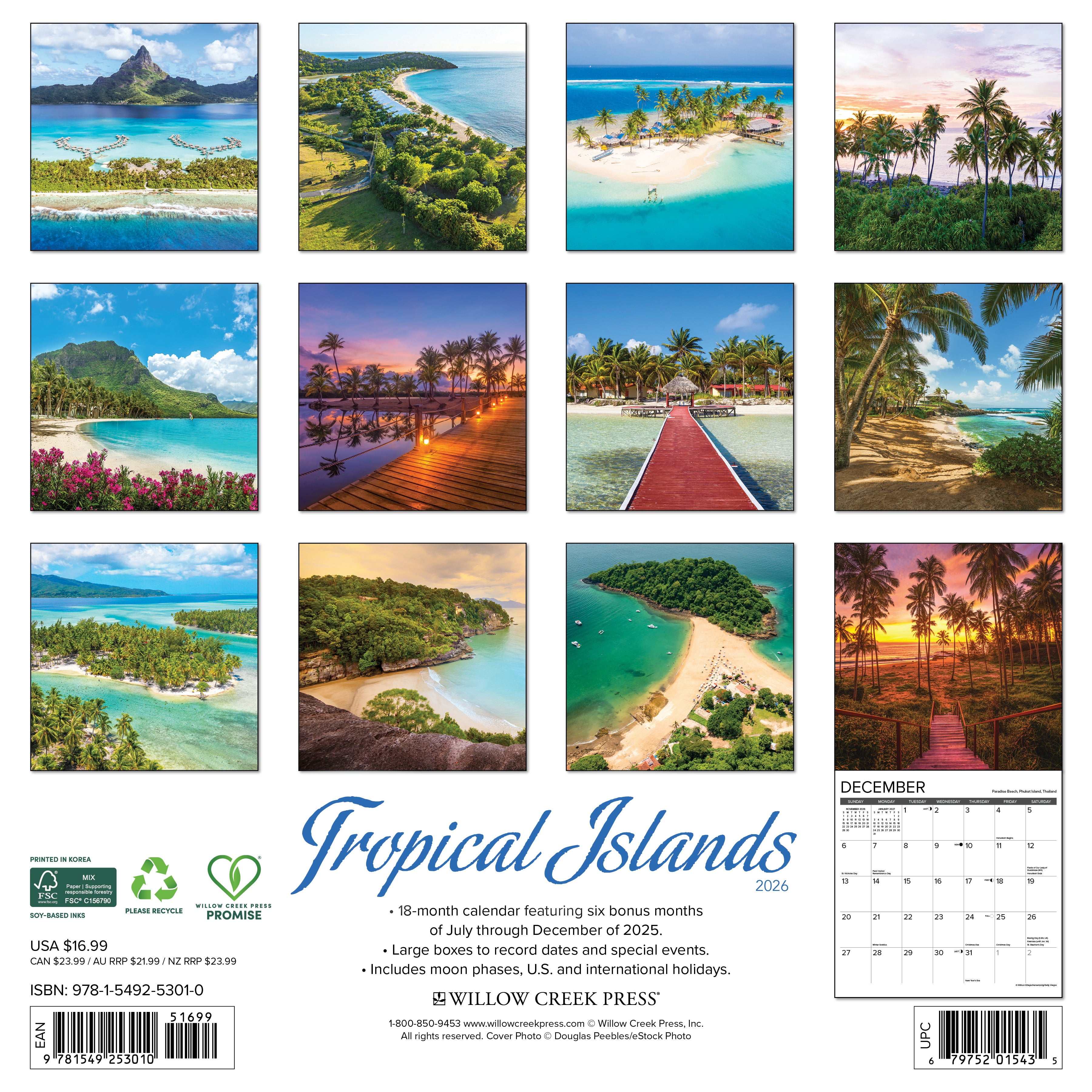 Tropical Islands 2026 Wall Calendar, (Paperback) - Walmart.com