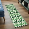 thumbnail image 3 of Runner Rug 2'x6', St. Patrick's Day Washable Non-Slip Hallway Runner Rugs, Green Shamrock Irish Lucky Leaves Bedside Rugs Floor Mats Carpet Runners for Kitchen Bathroom Laundry Room, 3 of 8