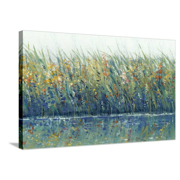 Wildflower Reflection I, Botanical Gallery-Wrapped Canvas Print Wall ...