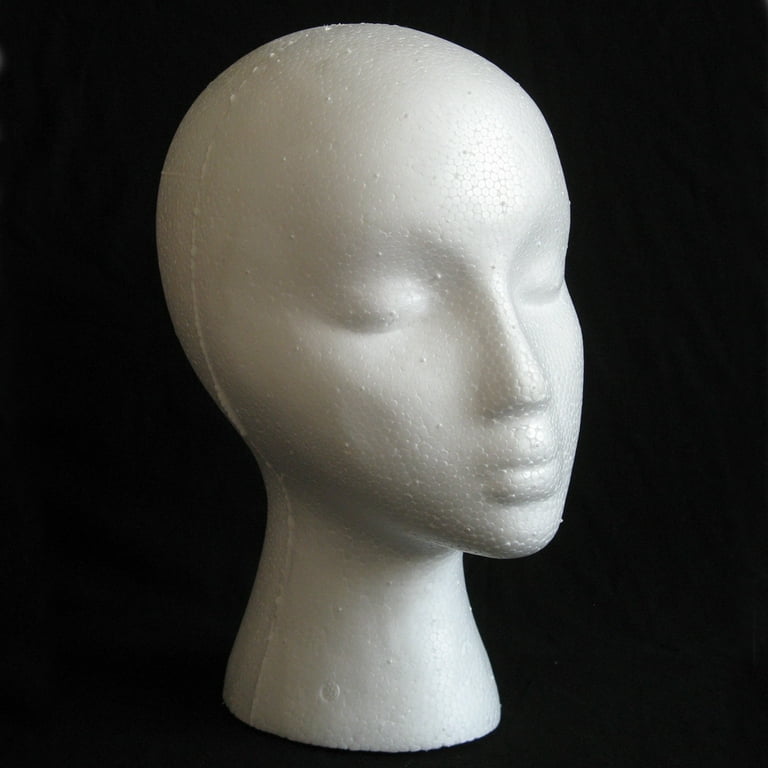 Female/Male Mannequin Head White Polystyrene Styrofoam Foam Head Model  Stand Wig