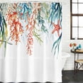 thumbnail image 3 of Coastal Ocean Waterproof Fabric Shower Curtain,Summer Beach Coral Starfish Seagrass Waterproof Fabric Shower Curtain for Bathroom Curtains Bathtubs Hotel Shower Curtains with 12 Hooks Small 36x72in, 3 of 8
