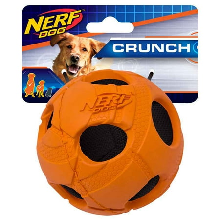 UPC: 0846998032209 | Nerf Dog 3.8in Bash Crunch Ball Dog Toy – Orange