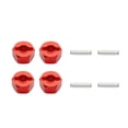 thumbnail image 3 of 4x Bujes de Rueda Hexagonales de Aleación de Aluminio 1:16, Accesorios Duraderos de 12mm, Reemplaza a Los Resistentes para 16207 16210 RC Modelo de Co Rojo, 3 of 7