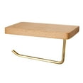 thumbnail image 3 of Phone Shelf Brass Paper Towel Rack Bathroom Non Perforated Toilet Roll Toilet Paper Cell Phone Shelf, 3 of 8