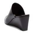 thumbnail image 3 of YDN Women Comfortable Peep Toe Slipper Pumps Slip On Wedge High Heels Backless Sandals Office Causal Slide Shoes Size 6 Navy, 3 of 4