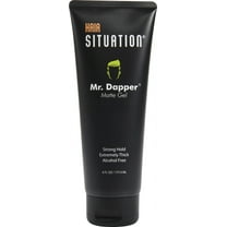 Mr. Dapper Matte Look Gel - Extra Strong Firm Hold, Made for All Hair Types, Anti-Humidity Shield, Anti-Frizz and Fly Away, Alcohol-Free, No Flake Formula - Hair Situation 6 oz
