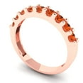 thumbnail image 2 of 0.81 ct Brilliant Round Cut Simulated Red Diamond 14k Rose Gold Eternity Band SZ 7.5, 2 of 6