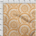 thumbnail image 3 of oneOone Velvet Dark Peach Fabric Asian Block Mandala Craft Projects Decor Fabric Printed By The Yard 58 Inch Wide, 3 of 4