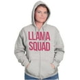 thumbnail image 5 of Llama Squad Save The Drama Alpaca BFF Zip Hoodie Sweatshirt Women Brisco Brands X, 5 of 6